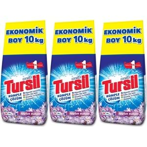 Tursil Matik Toz Çamaşır Deterjanı 30KG Leylak Bahçesi (3PK*10) (198 Yıkama)