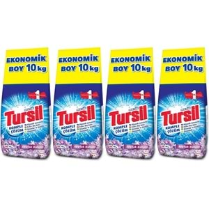 Tursil Matik Toz Çamaşır Deterjanı 40KG Leylak Bahçesi (4PK*10) (264 Yıkama)