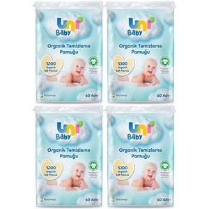 Uni Baby Bebek Temizleme Pamuğu 60 Adet Tekli Pk (4 Lü Set)