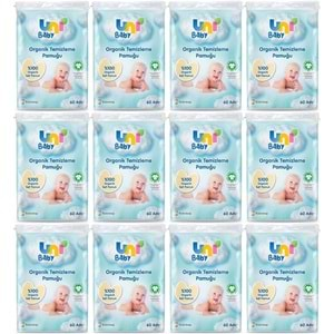 Uni Baby Bebek Temizleme Pamuğu 60 Adet Tekli Pk (12 Li Set)