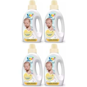 Uni Baby Yeni Doğan Çamaşır Deterjanı/Sabunu 1500ML (Sarı) (4 Lü Set)