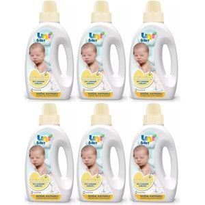 Uni Baby Yeni Doğan Çamaşır Deterjanı/Sabunu 1500ML (Sarı) (6 Lı Set)