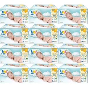 Uni Baby Islak Havlu Hassas Yeni Doğan 40 Yaprak (36 Lı Set) 1440 Yaprak (Narin Ciltler için) (12PK*3)