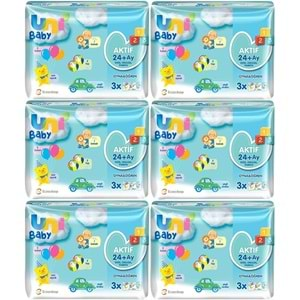 Uni Baby Islak Havlu Aktif / Oyna & Öğren 52 Yaprak (18 Li Set) 936 Yaprak (6PK*3)