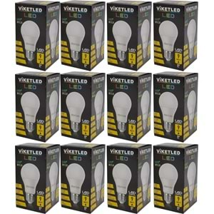 Viketled Led Ampül Beyaz-White 9W (12 Li Set)