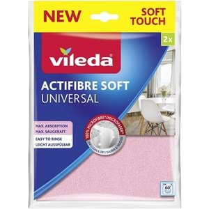 Vileda Actifibre Soft Universal New Soft Touch (Paket içi 2 Li) (4 Lü Set)