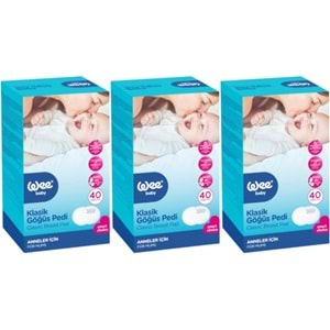 Wee Baby Klasik Göğüs Pedi (40 Lı) 120 Adet (3Pk*40)