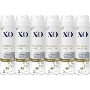 XO Deodorant 150ML Women-Kadın Natural & Effective (6 Lı Set)