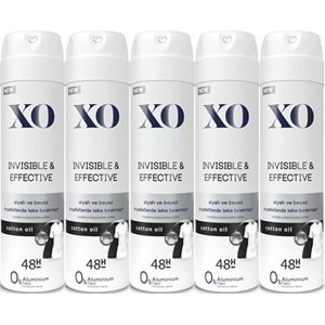 XO Deodorant 150ML Women-Kadın Invisible & Effective (5 Li Set)