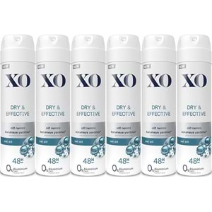 XO Deodorant 150ML Women-Kadın Dry & Effective (6 Lı Set)