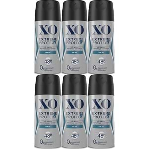 XO Deodorant 150ML Men-Erkek Extreme & Protect (6 Lı Set)