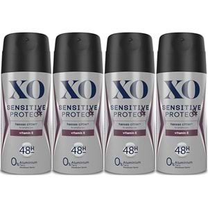 XO Deodorant 150ML Men-Erkek Sensitive & Protect (4 Lü Set)