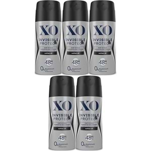 XO Deodorant 150ML Men-Erkek Invisible & Protect (5 Li Set)