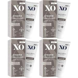 XO Krem Deodorant 75ML Unisex Pure & Effective Kokusuz (4 Lü Set)