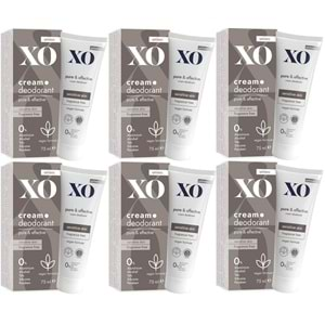 XO Krem Deodorant 75ML Unisex Pure & Effective Kokusuz (6 Lı Set)