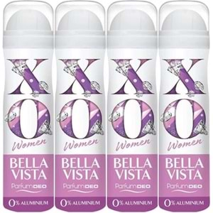 XO Deodorant 150ML Women-Kadın Bella Vista (4 Lü Set)