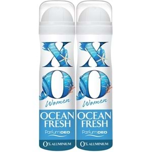 XO Deodorant 150ML Women-Kadın Ocean Fresh (2 Li Set)