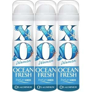 XO Deodorant 150ML Women-Kadın Ocean Fresh (3 Lü Set)