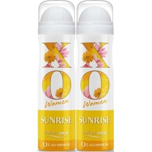 XO Deodorant 150ML Women-Kadın Sunrise (2 Li Set)