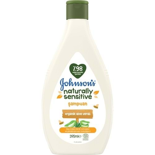 Johnsons Baby Şampuanı 395ML Natural Sensitive (Organik Aloe Veralı)