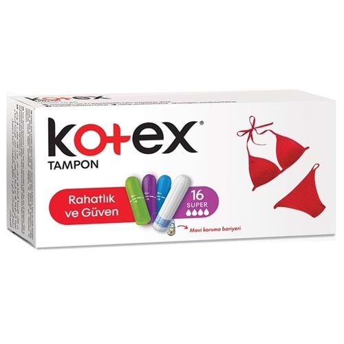 Kotex Tampon 16 Adet Süper Tekli Pk