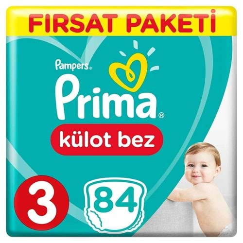 Prima Külot Bebek Bezi Aylık Fırsat Beden:3 (6-11) Midi 84 Adet