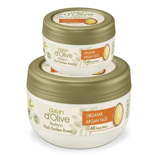 Dalan Dolive Organik Besleyici Bakım Kremi Organik Argan Yağı 300ML+150ML Hediye