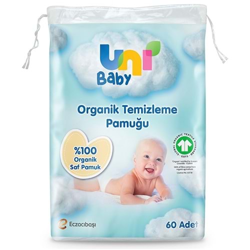 Uni Baby Bebek Temizleme Pamuğu 60 Adet Tekli Pk