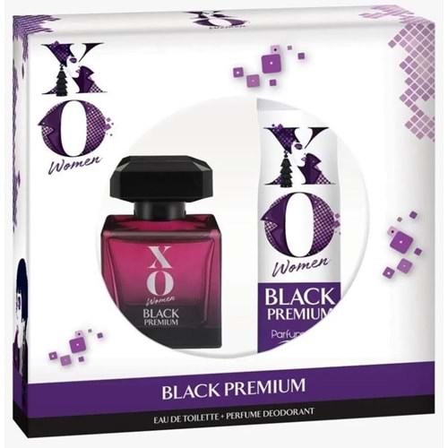 XO Parfüm Seti Black Premıum Women Kadın 100ML EDT + 125ML Deodorant