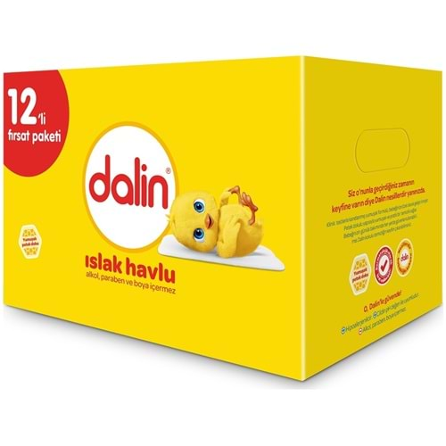 Dalin Islak Havlu Mendil Klasik 56 Yaprak 12 Li Set (672 Yaprak)