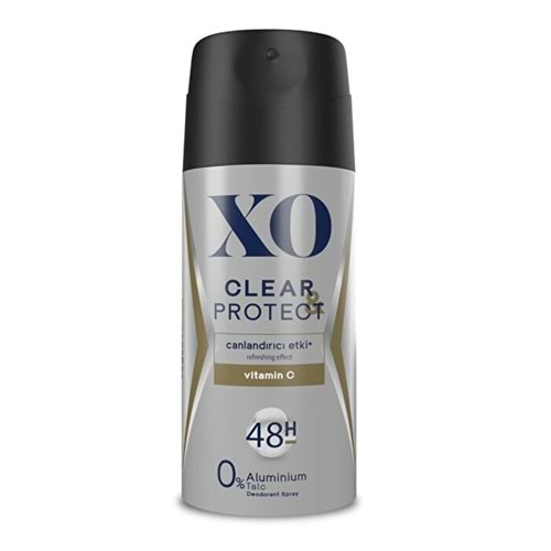 XO Deodorant 150ML Men-Erkek Clear & Protect