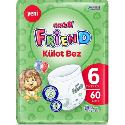 Goon Friend Külot Bebek Bezi Beden:6 (15-25KG) Extra Large 60 Adet Fırsat Pk