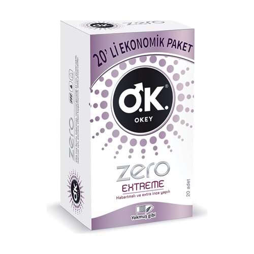 Okey Prezervatif 20 Adet Zero Extreme Ekonomik Pk