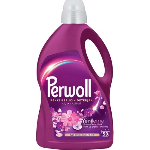 Perwoll Sıvı Çamaşır Deterjanı 2.75LT Çiçek Cazibesi Tüm Renkler (50 Yıkama)