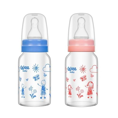 Wee Baby Isıya Dayanıklı Cam Biberon 120ML (Kod:770) Seçenekli