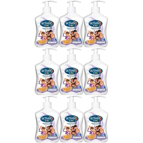 Activex Antibakteriyel Sıvı Sabun Hassas/Sensitive 300ML Pompalı (Rafadan Tayfa Serisi) (9 Lu Set)