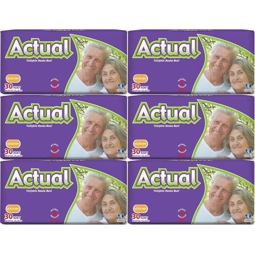 Actual Yetişkin Hasta Bezi Bel Bantlı S-Small Küçük 180 Adet (6PK*30)