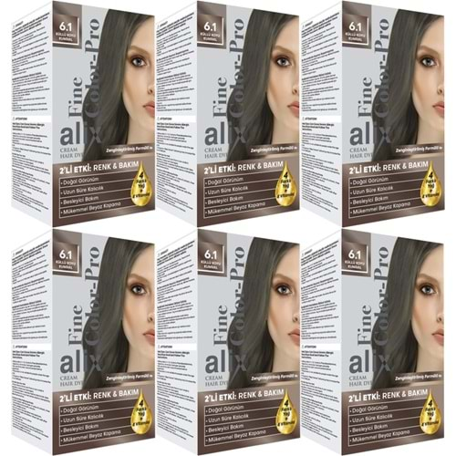 Alix 50ML Kit Saç Boyası 6.1 Küllü Koyu Kumral (6 Lı Set)