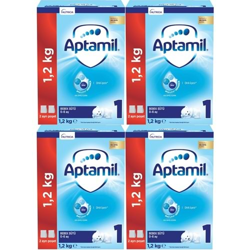 Nutrıcıa Aptamil 1200GR Bebek Sütü No:1 (0-6 Ay) (4 Lü Set)