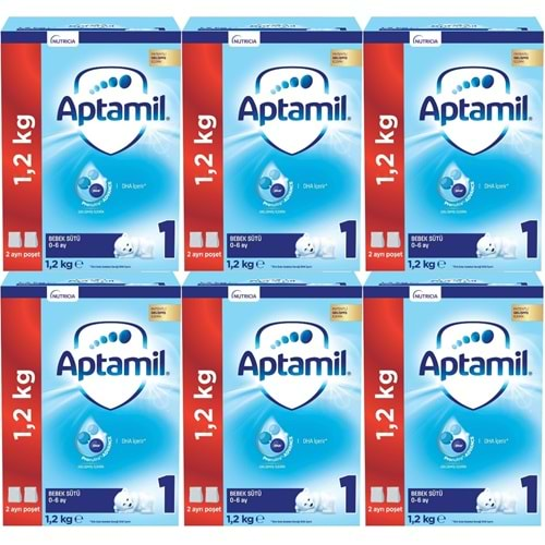 Nutrıcıa Aptamil 1200GR Bebek Sütü No:1 (0-6 Ay) (6 Lı Set)