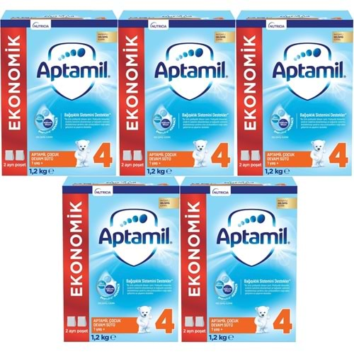 Nutrıcıa Aptamil 1200GR Devam Sütü No:4 (1+ Yaş) (5 Li Set)