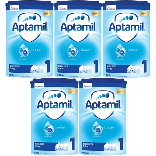 Nutrıcıa Aptamil 800GR Bebek Sütü No:1 (0-6 Ay) Doğumdan İtibaren (5 Li Set)