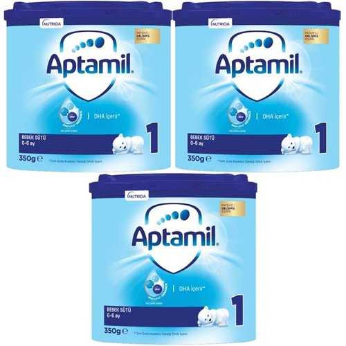 Nutrıcıa Aptamil 350GR Bebek Sütü No:1 (0-6 Ay) Doğumdan İtibaren (3 Lü Set)