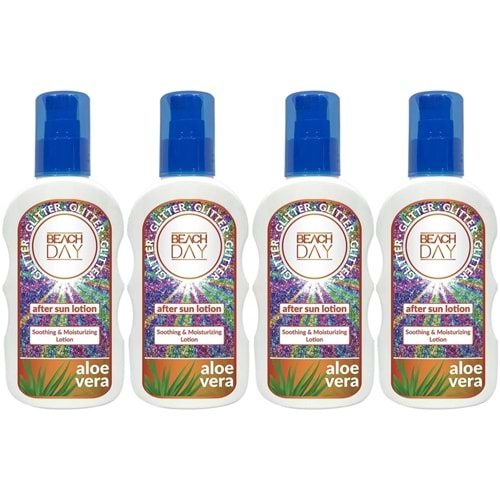 Beach Day After Sun Lotion Işıltılı Güneş Sonrası Losyon (Simli) 150ML (4 Lü Set)