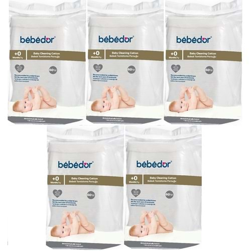 Bebedor Bebek Temizleme Pamuğu 300 Adet (5Pk*60)