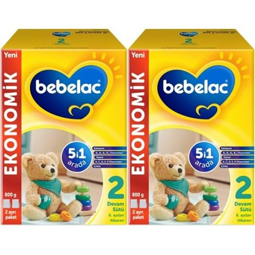 Bebelac 800GR No:2 Devam Sütü (6-12 Ay) (2 Li Set)