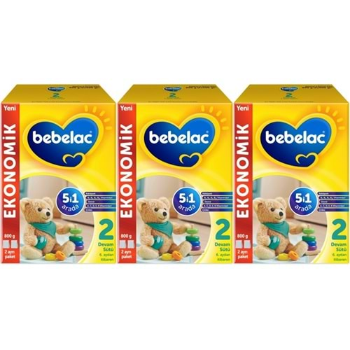 Bebelac 800GR No:2 Devam Sütü (6-12 Ay) (3 Lü Set)