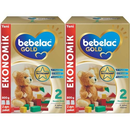 Bebelac Gold 800GR No:2 Devam Sütü (6-9 Ay) (2 Li Set)