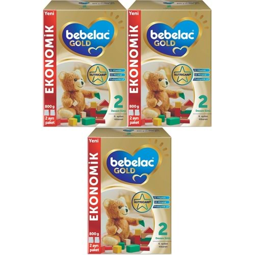 Bebelac Gold 800GR No:2 Devam Sütü (6-9 Ay) (3 Lü Set)