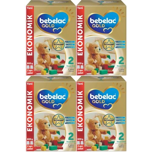 Bebelac Gold 800GR No:2 Devam Sütü (6-9 Ay) (4 Lü Set)